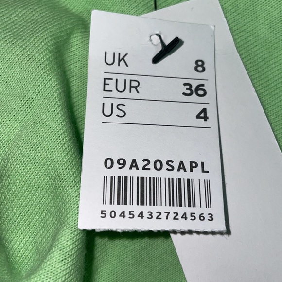 TOPSHOP Cropped Lime Green Shirt - Picture 5 of 5